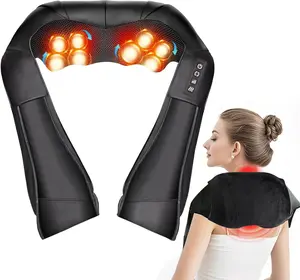 Shiatsu Neck and Back Massager with Heat,Electric Shoulder Massager for Pain Relief Deep Tissue,3D Kneading Massage with Cloth Cover Easy to Clean Best Gift for Men Women Parents
