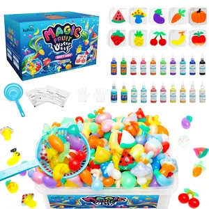 Kiditos Fruit Magic Water Elf Toy Kit,Aqua Fairy Water Gel Kit-20 Magic Gel&10 Molds-Make Your Own Water Elves&Squishy Toys–Fun Summer DIY Craft Kit,Birthday Gifts&Party Favors for Kids Ages 3+