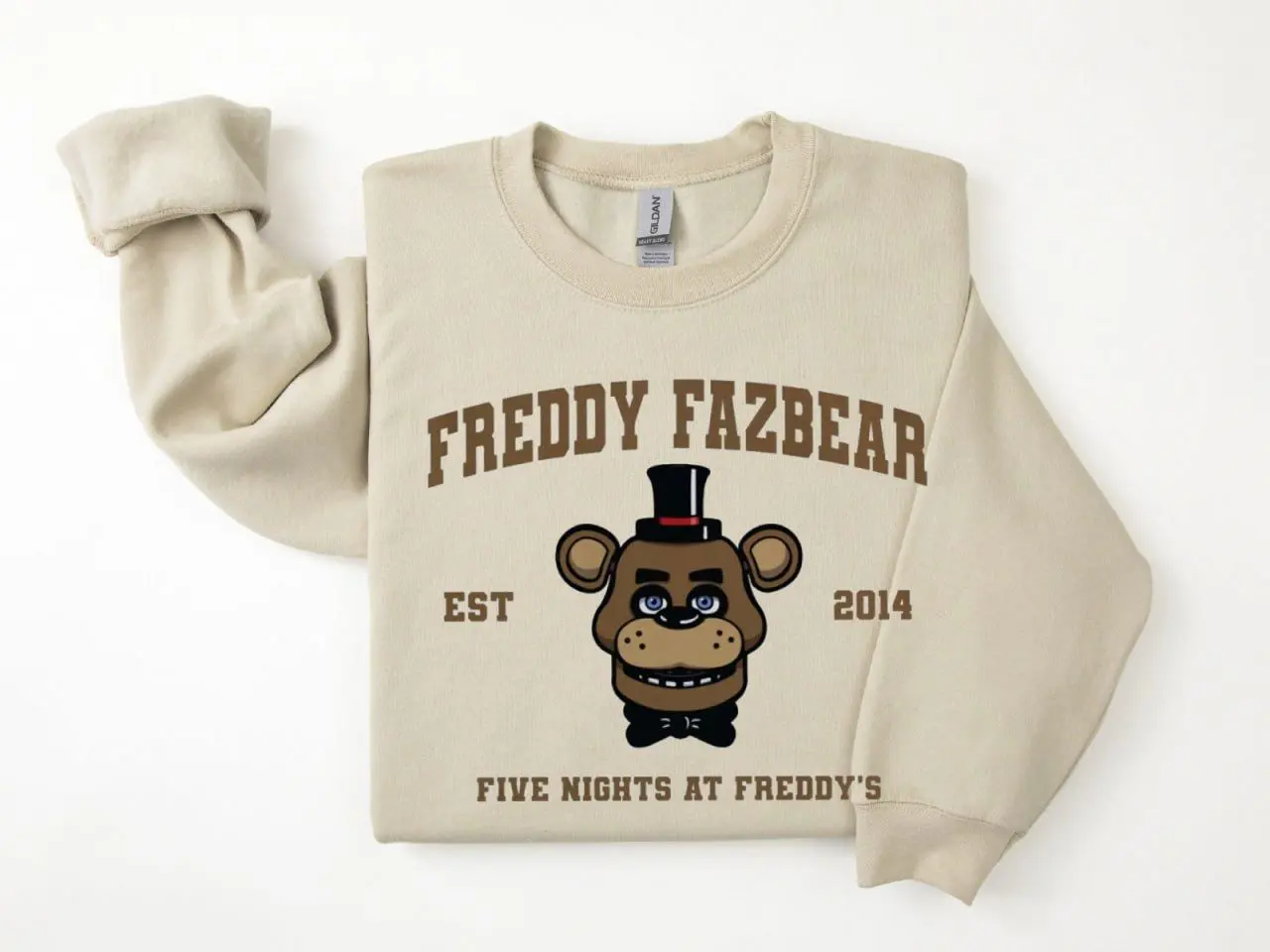 Freddy Fazbear + Est.2014 Shirt/Sweatshirt/Hoodie, Five Nights at Freddy's Shirt, Villain Five Nights at Freddys Vintage Halloween 2025 Shirt, Horror Nights, Retro Horror Nights