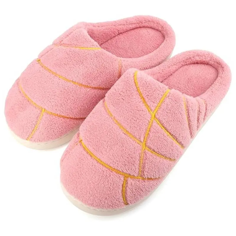 Women's Concha Slippers, Soft Cotton Slip-on House Footwear with Cushioned Memory Foam and Plush Lining for Indoor Outdoor Use, Cozy Feet