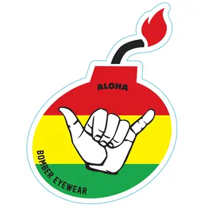 Decal Shaka Rasta Bomb Sticker