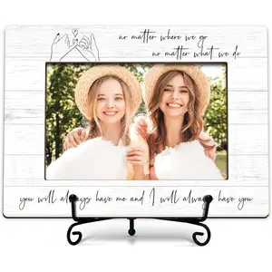 Picture Frame, 4x6 Friendship Photo Frames for Long Distance  , Birthday or Holiday  for Women, Girls, or Soul Sisters -A08