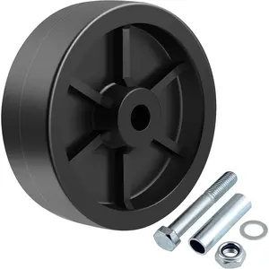 Boat Trailer Jack Caster 6", Trailer Tongue Wheel 1/2" Axle Diameter, Freight Dolly Wheel Replacement, 1200Lbs Load Capacity