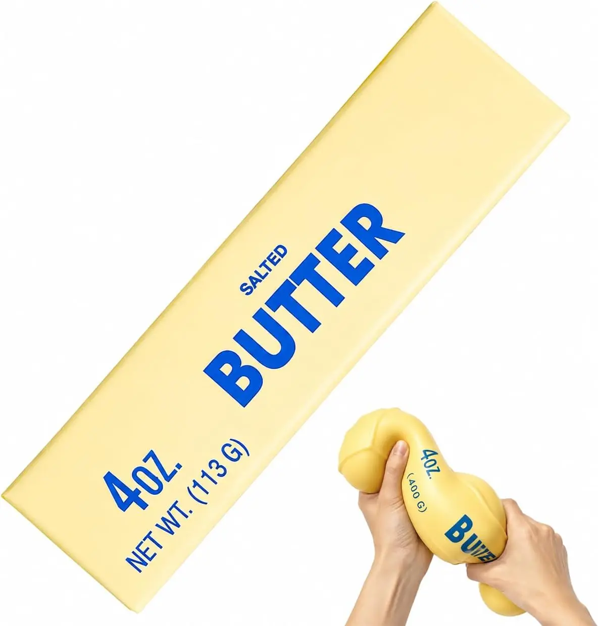 Boxed Butter Squishy Realistic Butter Stick Squeeze Soft Fidget for Anxiety & Sensory Relief