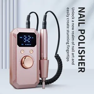 Electric Nail Drill Bit Set, Nail Drill Pen for Gel Nails, Nail Drill Machine for Manicure, with LED Display, 32-Speed Stepless Variable Speed Control, for Nail Removal, Nail Shaping, Nail Surface Polishing, Rhinestone Removal, Cuticle Removal