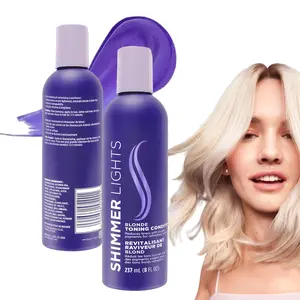Purple Hair Conditioner, Toner for Blonde Silver Gray Highlighted Hair, Neutralizes Brass and Yellow Tones, Color Boosting Hair Care