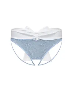 Amaya Crotchless Medium Blue Panty