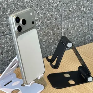 Dual-Adjustable Support Foldable Portable Phone Stand, Lazy Desk Tablet Holder, Live Streaming Essential, Simple Design, Phone Mount