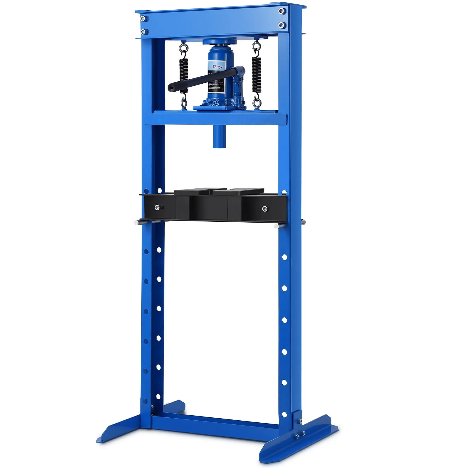 GARVEE 12 Ton Hydraulic Press with H-Frame Design, Dual Press Plates, Heavy Duty Adjustable Machine for Auto Repair, Featuring Overload Protection and Durable Blue Finish