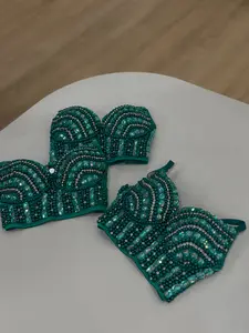 Emerald green corset