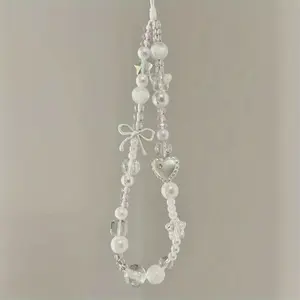 1pc Acrylic (PMMA) Bowknot Phone Chain, CCD Camera Hanging Charm, Fairy Keychain, Electronic Accessories, Mobile Decor, Cell Phone Charm, Phone Lanyard, Phone Decoration