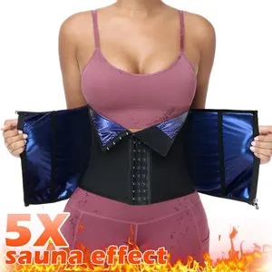 Women's Adjustable Zipper Waist Trainer Cincher, Tummy Control Sauna Sweat Workout Body Shaper Girdle Fajas, Waist Trainer for Women, Workout Gym Exercise Shapewear Belt