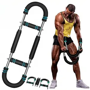 Adjustable Chest Expander Bar - Arms & Chest Workout for Men, Home Gym Strength Training Equipment, Portable & Detachable