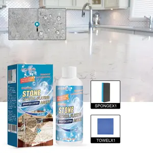 【Magic for your countertops】 Stone Crystal Coating Agent Set for Kitchen Quartz Tile Countertop Scratch Repair Stain Cleaning & Brightening with Sponge & Towel，Black Friday, Christmas gifts, Halloween gifts