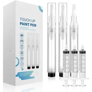 Fillable Touch Up  Pen Brush, 3 count Refillable  Pens for Walls,  Floors, Cabinets, Windows, Doors