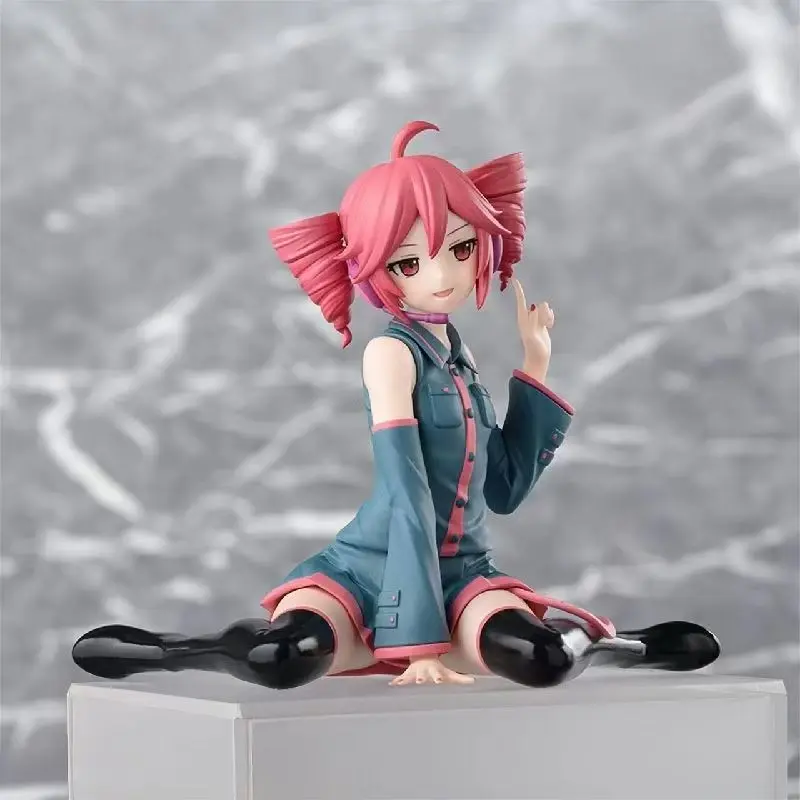 Hatsune Miku Sitting Figure, Vocaloid Virtual Idol Collectible Statue, Cute Girl Ornament Gift