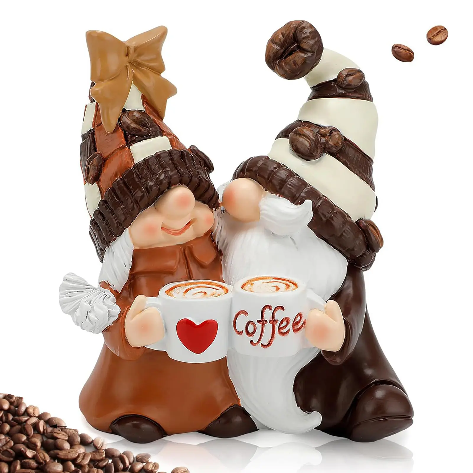 Coffee Gnomes Coffee Bar Decor Accessories Spring Summer Gnome Decorations Gifts Fall Gnomes Decorations for Home Tiered Tray Table Ornaments Indoor