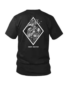 Unisex 100% Cotton Short-Sleeve Round-Neck T-Shirt, FEEGO Carpe Noctem Graphic Top, Army Military Tactical Streetwear Shirt
