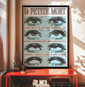 The Little Death - Bold Minimalist Pop Art Print Poster La Petite Mort Eyes Print Wall Decor Unique Home Decor trending canvas