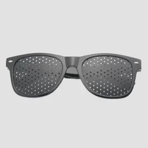 Unisex Pinhole Glasses, Lightweight Black Vision Training Eyewear for Men and Women, Helps with Myopia, Astigmatism, Strabismus, and Eye Fatigue—Great for Winter Home Use