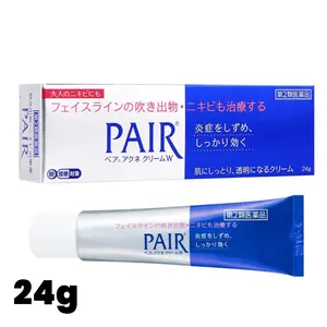 LION Japan PAIR Acne Treatment Cream 24g - Fast Acting Pimple & Acne Relief with Ibuprofen & Piconol for Oily Skin & Redness Reduction
