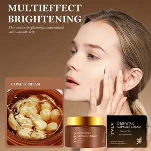 Deep Vitamin C Capsule Cream, Essential Skincare, Nourishes and Revitalizes Skin, Daily Use Preferred, 50g