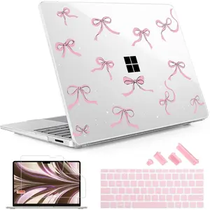 Protective Hard Shell Case & Accessories Set for 13.8 Inch Surface Laptop (2024 7th Edition AI+ PC) – Includes Plastic Case, Keyboard Cover, Screen Protector, Star Bow Design