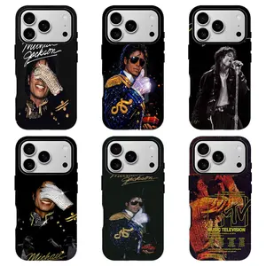 M – Michael Jackson Durable Phone Case – Classic Glove Motif & Gold Signature Design – 2D Flat Graphic – Compatible for iPhone17 ProMax /16/15/14/13/12/11 Plus for Samsung phones, suitable for both men and women,