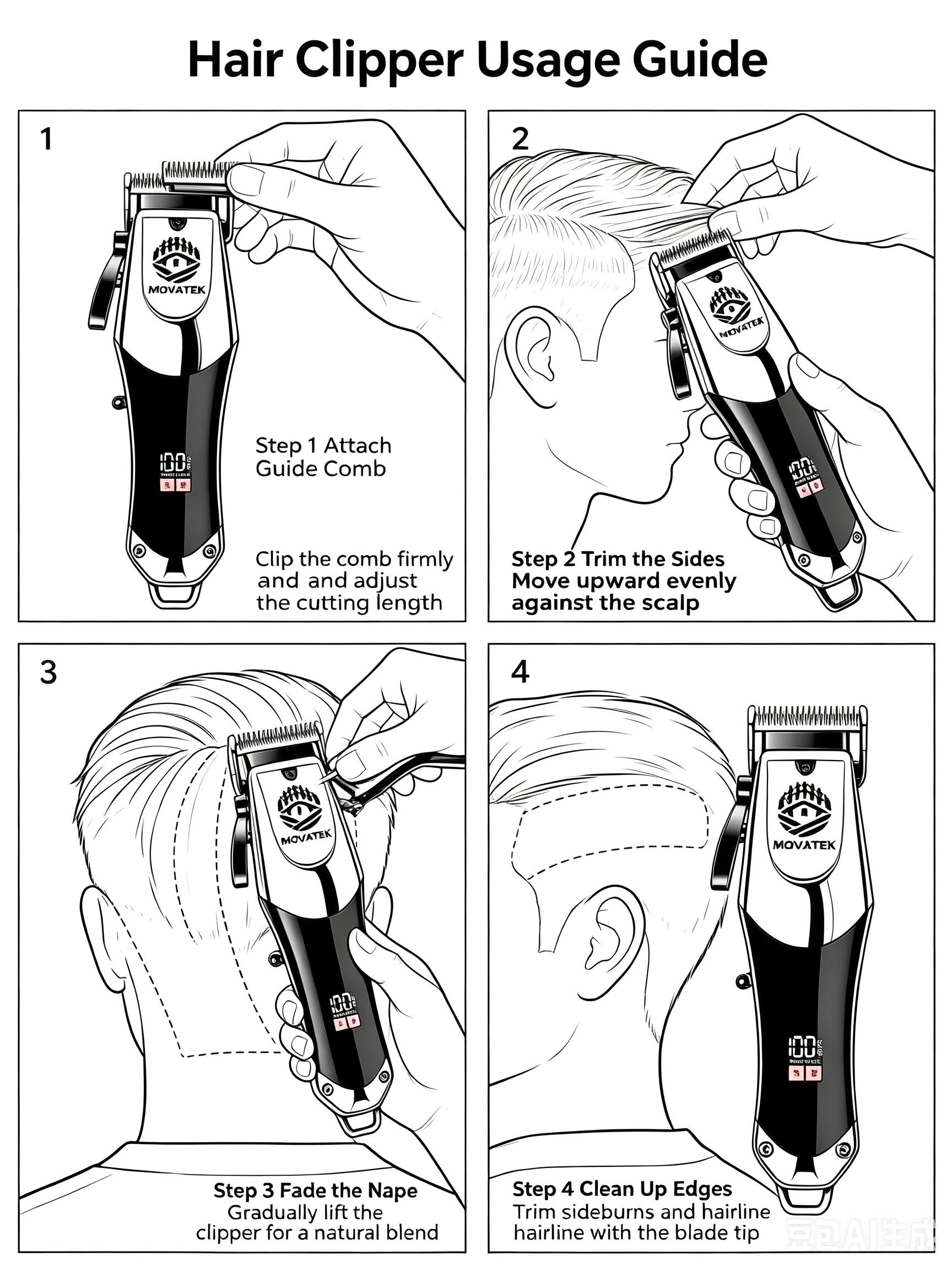 3 Piece Professional Blonde Hair Clipper & Trimmer Kit for Men USB Rechargeable Barber Set Featuring LCD Display, Adjustable Blade Hair Clippers, and Professional Men's Trimmer Hair Cutting Kits, Face