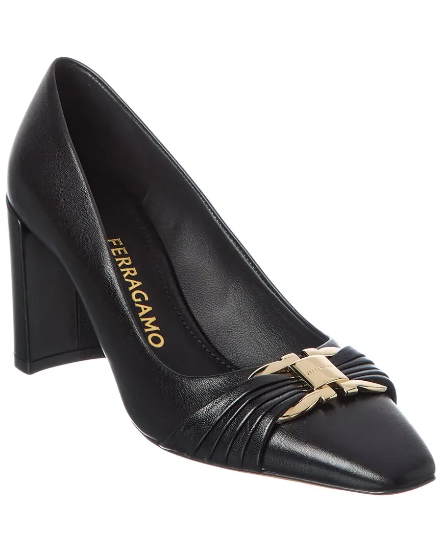 Ferragamo Gancini Leather Pump