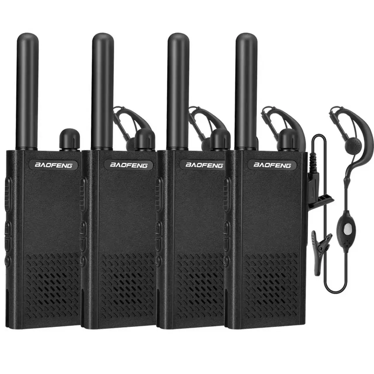 BaoFeng T26 (4pack) walkie talkie Two-way Communication Portable Slim 1-3 km Range Type-C Charging Headset Included Adult and Child Gift Set (4 pack)