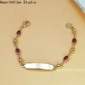 Colorful Enamel "Evil Eye" Bracelet — Blank Curved-Plate, Cute Cartoon-Style, Fashionable Elephant Design, Gold-Plated Copper Bracelet