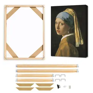 DIY Picture Frame Set, Real Wood Canvas Frames, Wooden Framed for Gallery Wall Decor, Oil Paintings and Posters, Modern Home Decoration for Living Room and Office