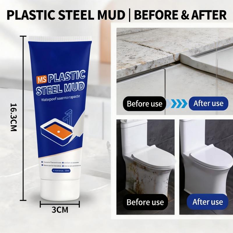 Advanced White Silicone Caulk for Kitchen & Bathroom + FREE Handy Application Tool, Waterproof Sealant for Sink, Tub, Shower, Bathtub & Toilet Edge Protection