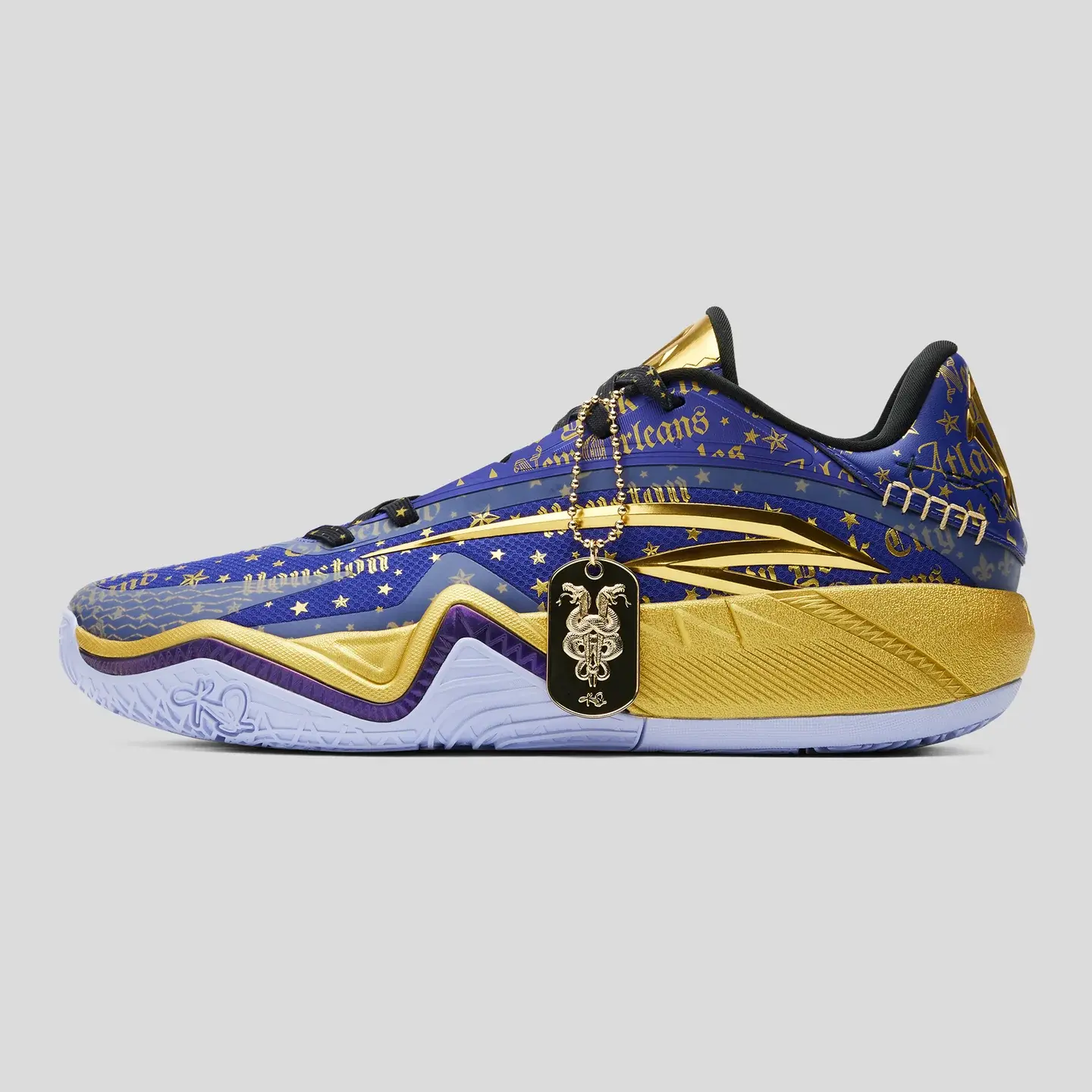 ANTA UNISEX KAI 3 "KAI Mentality" Basketball Shoes Purple Gold Anti-Slip Rebound Sports Shoes Indoor Court Outdoor Court Team Practice Game Day Hoop Shoes Fall Training Kyrie Irving