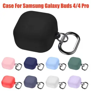 Skin-Friendly Silicone Earphone Case for Samsung Galaxy Buds 4/4 Pro, Full Coverage Protection, Anti-Drop Shockproof Wireless Bluetooth-compatible Cover, Audio Earbuds