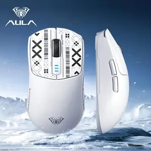 AULA SC580 gaming office ergonomic mouse, supporting wired/wireless three-mode connection, adjustable six-speed DPI, Type-C charging, lasting battery life, compatible with Windows/Mac system, suitable for connecting computers and notebooks