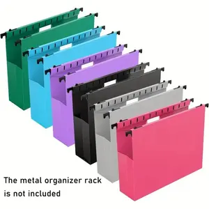 Heavy-Duty Hanging File Folders, 2-Inch Expansion, Reinforced Polypropylene, Assorted Colors, Ideal for Medical & School Documents, Important Document Folder