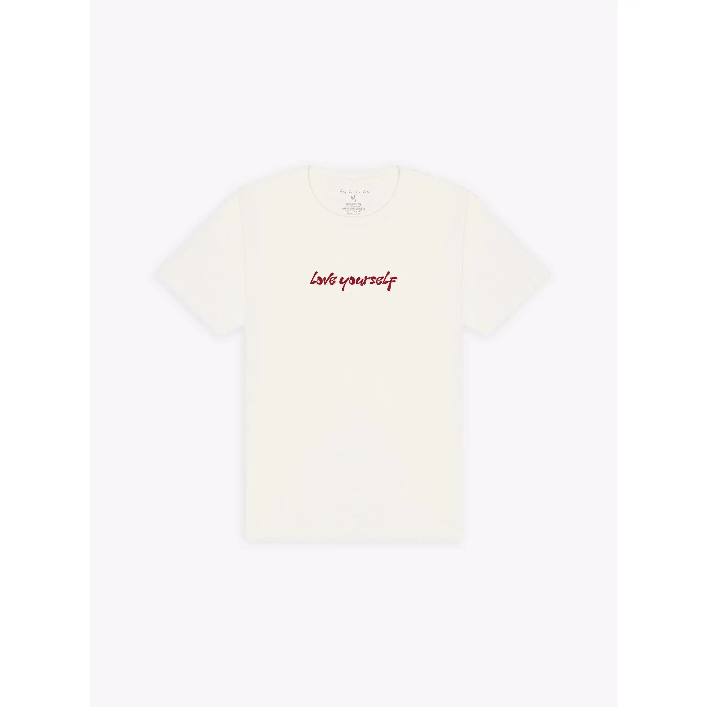 LOVE YOURSELF CLOUD SOFT TEE - BEIGE