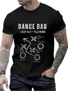100% Cotton Dance dad shirt Dance Dad Comp Day Playbook Funny Creative Graphic T-Shirt