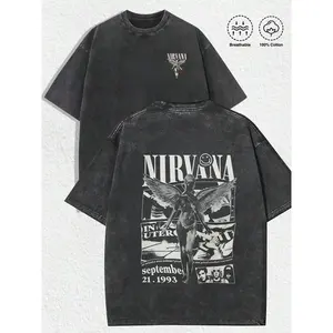 Nirvana September 21 1993 Print T-Shirt - 100% Cotton Breathable Classic Rock Tee, Vintage In Utero Album Graphic for 90s Rock Fan Style