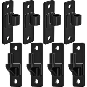 Heavy Duty Gate Hinges, 4 Pack High Strength Steel with Electroplated Finish, 600LB Load Capacity, 6mm Thick Black Hinges for Farm Gates, Fences, Barns, Sheds & Outdoor Gates (4.9"x1.5")