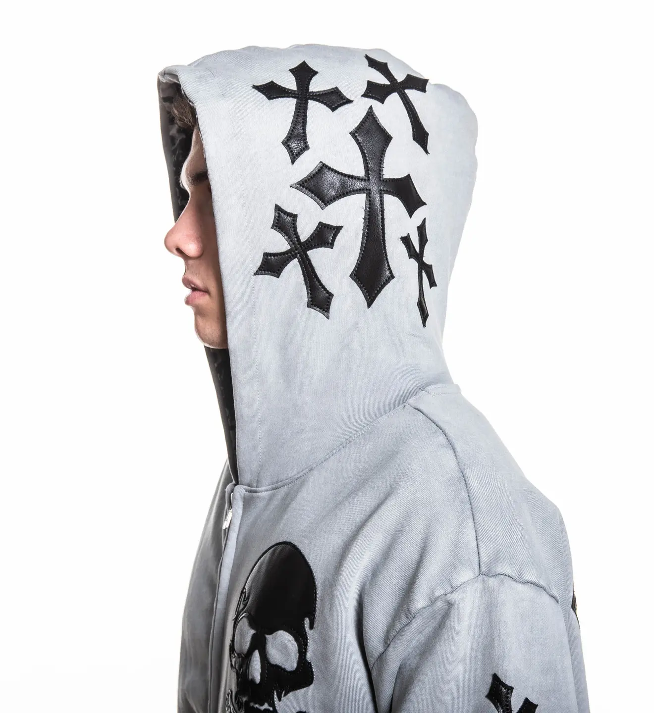 Affliction Men's Zip-Up Hoodie Tompson