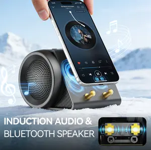 Wireless Induction Audio Speaker Stand,Portable Audio Amplifier Stand for Smartphones & Tablets, 2-in-1 Desktop Stand with Resonance Sound Technology, Ideal for Home Office Desk Accessories Gifts