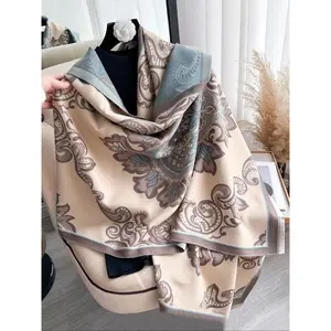 Boho Style Paisley & Floral Print Tassel Decor Shawl, Casual Soft Warm Thick Scarf for Fall & Winter, Fashion Accessories for Women & Girls