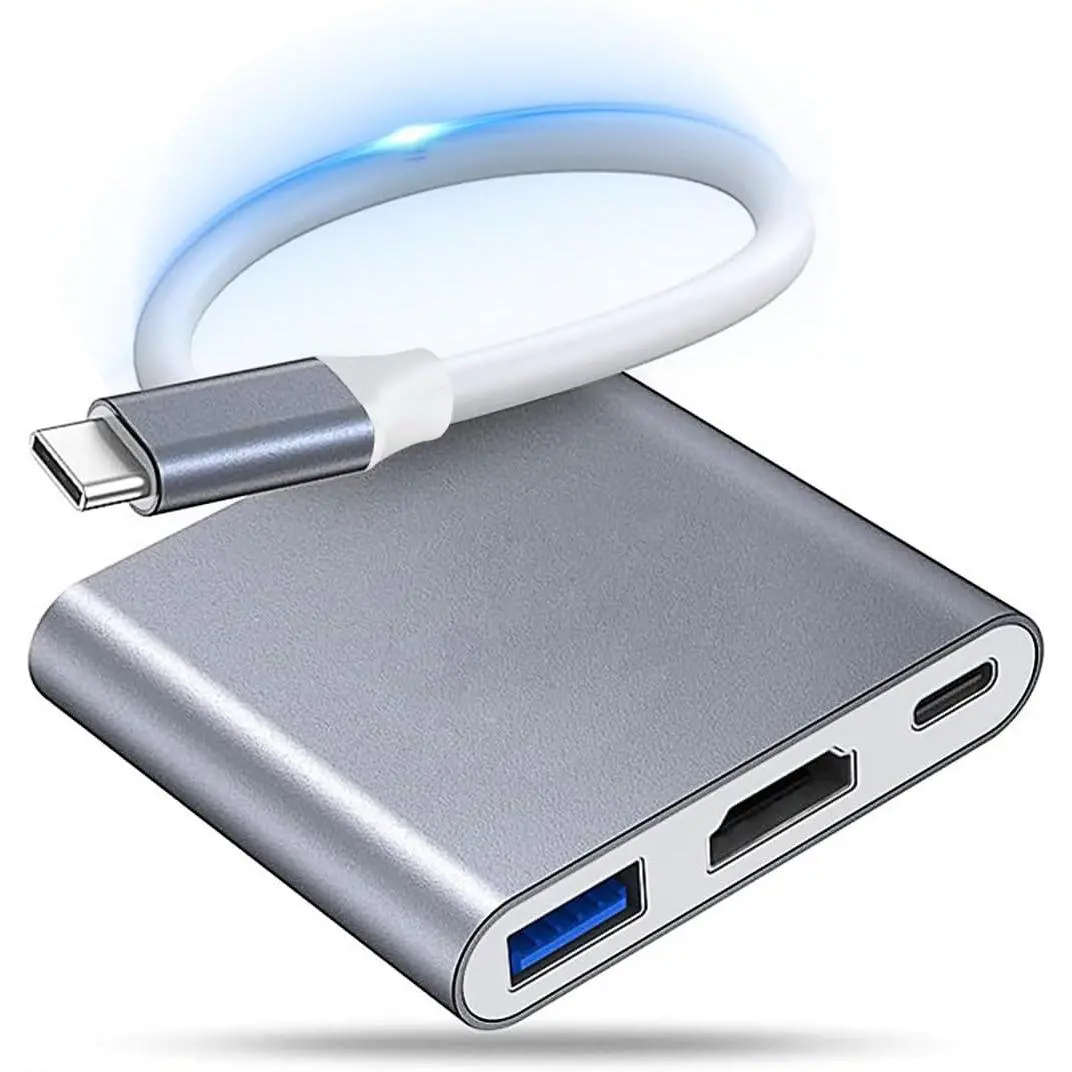 USB C to HDMI Multiport Adapter,iPhone 15 HDMI Adapter for TV,Type-C to Digital AV Adapter 4K Screen Connector for iPhone 15 16, iPad MacBook Pro, Galaxy S23, Dell XPS, Pixelbook, Microsoft and More