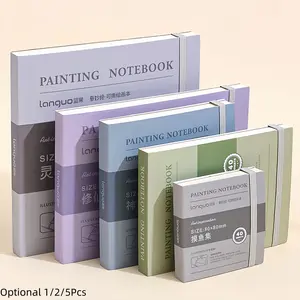 Painting Notebook, 4 Pcs/Set Mini Sketchbook, Travel Journal Pocket Hardcover Painting and Writing Notebook, Blank Diary Memo Planner Drawing Notebook and Scrapbook