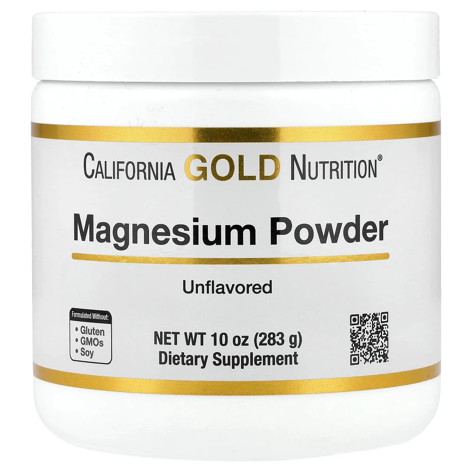 California Gold Nutrition Magnesium Powder, Unflavored, 10 oz (283 g)
