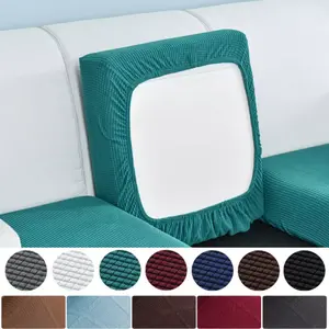 Jacquard Sofa Seat Cushion Covers Super Stretchy Chair Couch Slipcover Protector Durable Comfort Premium 90% Polyester 10% Spandex Fabric Easy Care Machine Washable