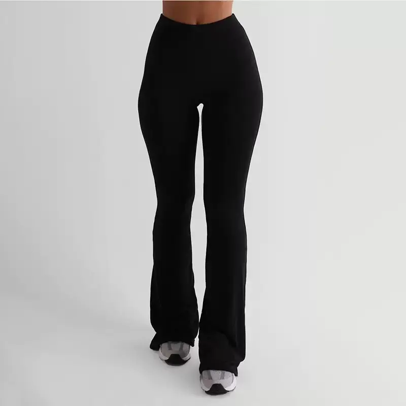 Women's High-Waisted Fitted Flare Leggings - Workout, Yoga Active Wear Bottoms